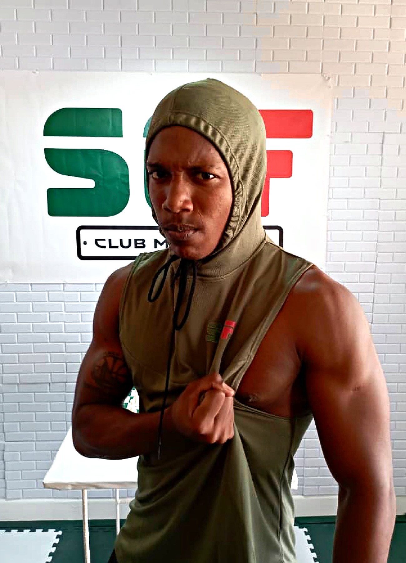 SCF fighter, olive hood, first tournament